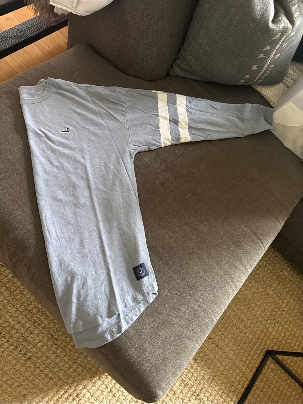 Great Lakes small long sleeve baseball tee blue